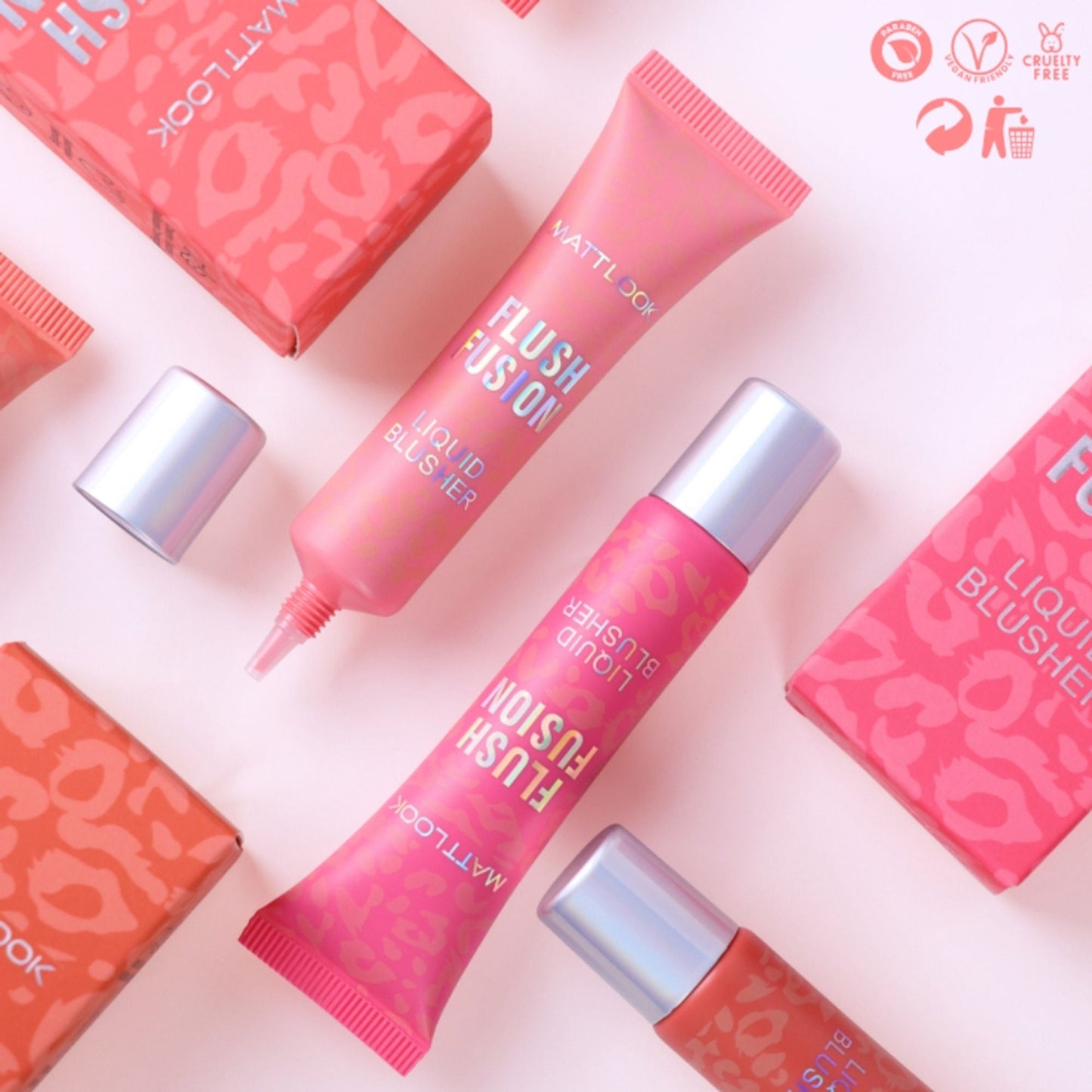 Matt Look Flush Fusion Liquid Blusher - Raspberry Rush-04