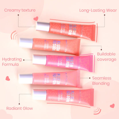 Matt Look Flush Fusion Liquid Blusher - Rosy Charm-05