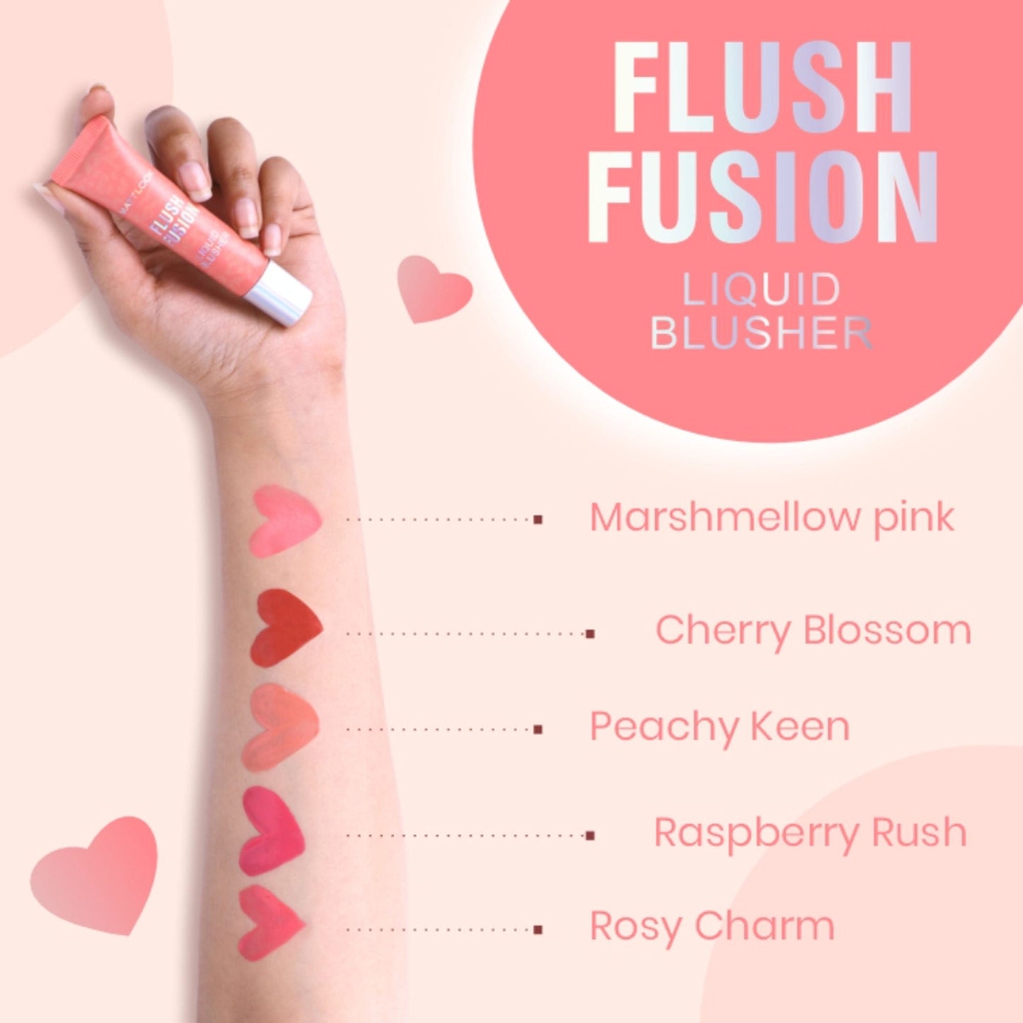 Matt Look Flush Fusion Liquid Blusher - Rosy Charm-05