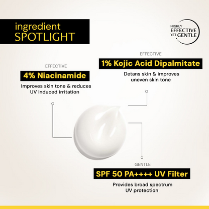 Deconstruct Detan Sunscreen Body Lotion, SPF 50 PA++++, Brightens & Protects