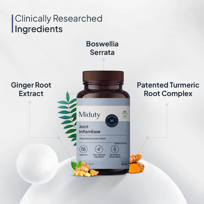 Miduty by Palak Notes Joint InflamEaze Capsules (Formerly Joint Pain Relief)