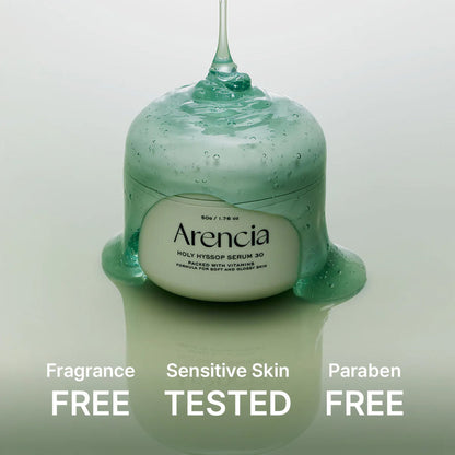 Arencia Holy Hyssop Serum 30 - Brightening Serum for Korean Glass Skin, Reduces Hyperpigmentation