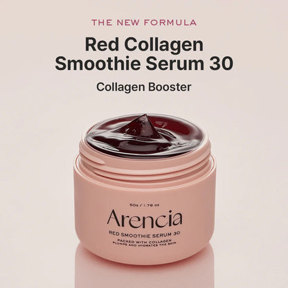 Arencia Red Smoothie Serum 30 - Anti-Aging Korean Serum with Vegan Collagen, Niacinamide & Peptides