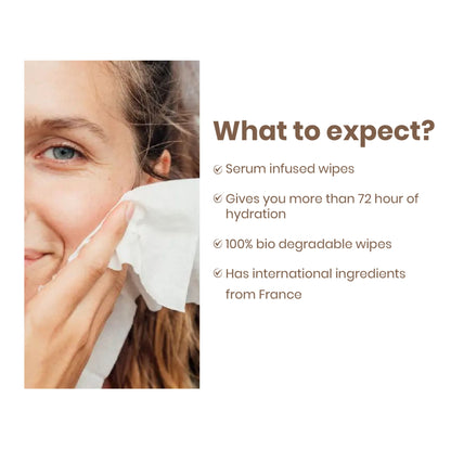 Personal Touch Skincare Hydra Facial Skin Care Serum Wipes For Pore Minimising With 72 hours Hydration