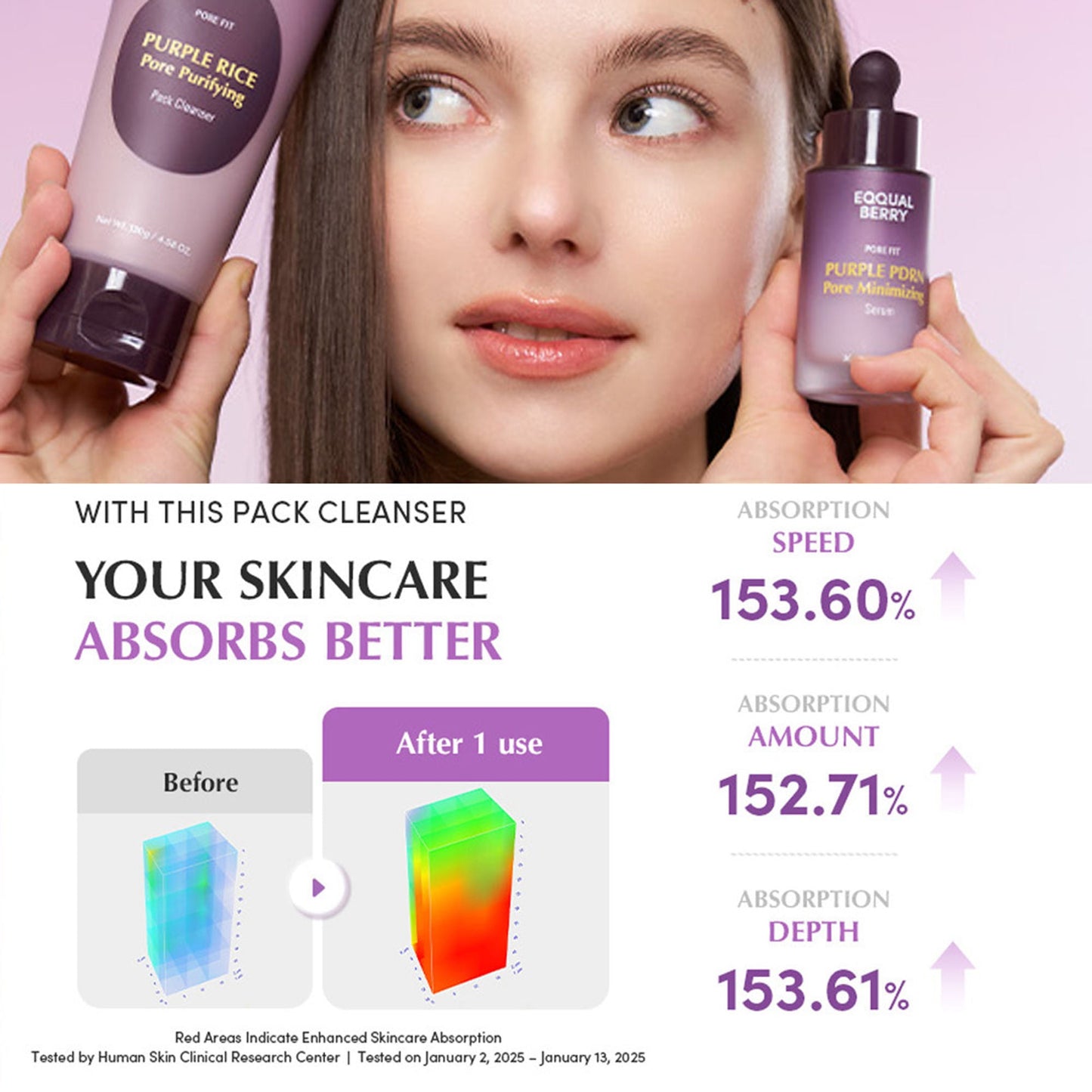 Eqqualberry Purple Rice Pore Purifying Cleanser – Deep Pore Care & Sebum Control