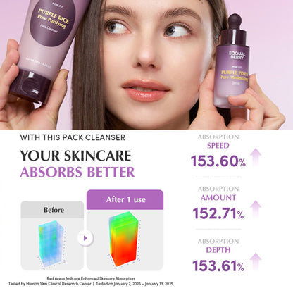 Eqqualberry Purple Rice Pore Purifying Cleanser – Deep Pore Care & Sebum Control