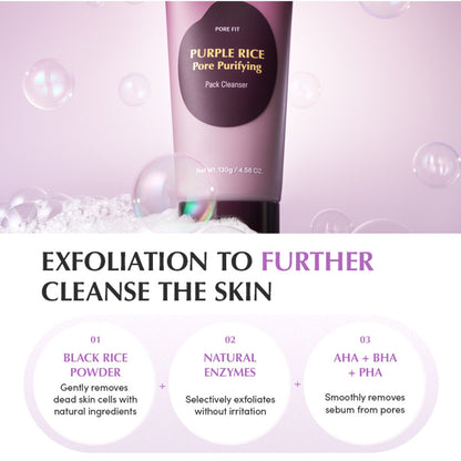 Eqqualberry Purple Rice Pore Purifying Cleanser – Deep Pore Care & Sebum Control