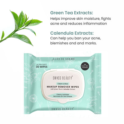 Swiss Beauty Clean And Glow Makeup Remover Wipes