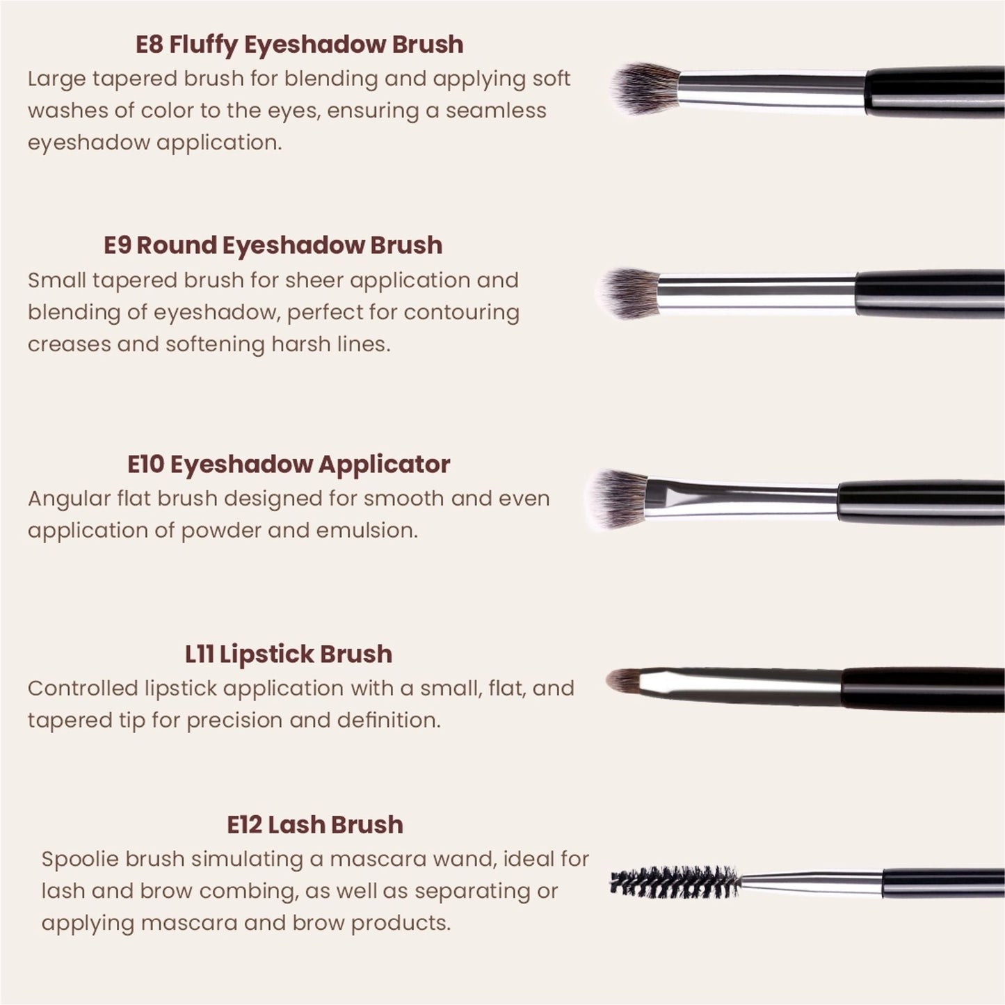 Matt Look Brush Chemistry Master Pro Artistry - Set of 12