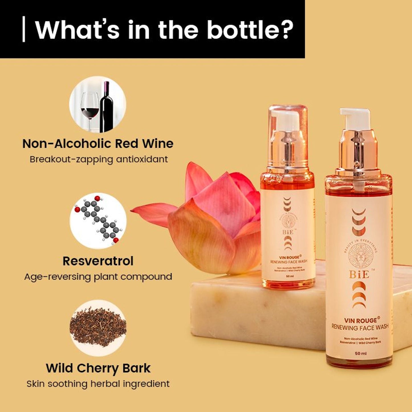 BiE Vin Rouge- Renewing Face Wash
