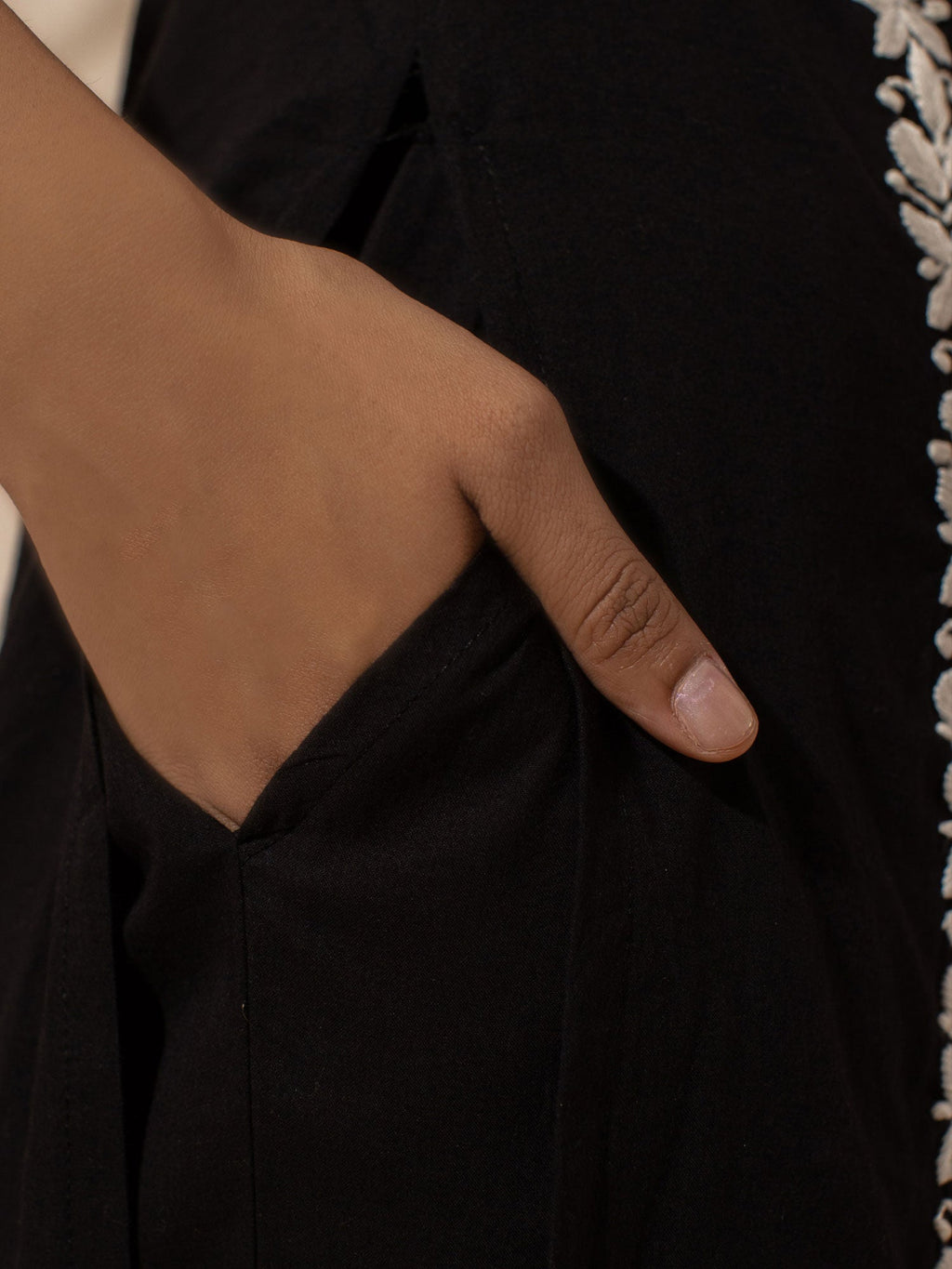 Likha Black Chikankari Kurta Pant & Dupatta LIKSKD33 (Set of 3)