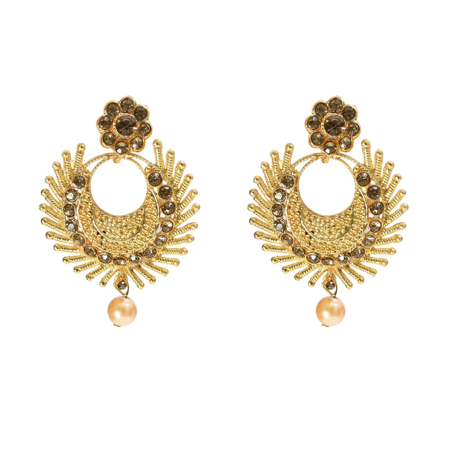 Mominos Fashion Johar Kamal Gold-Polished Brass Finish Long Necklace For Women (Golden)