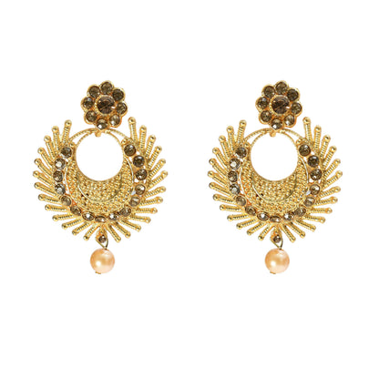 Mominos Fashion Johar Kamal Gold-Polished Brass Finish Long Necklace For Women (Golden)
