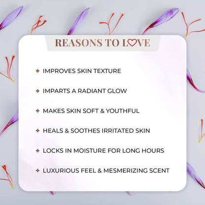 Just Herbs Saffron + Malai Nourishing Body Milk Lotion