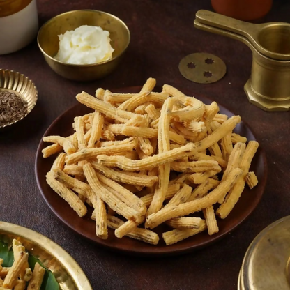 Sweet Karam Coffee Butter Murukku (Benne Murukku)