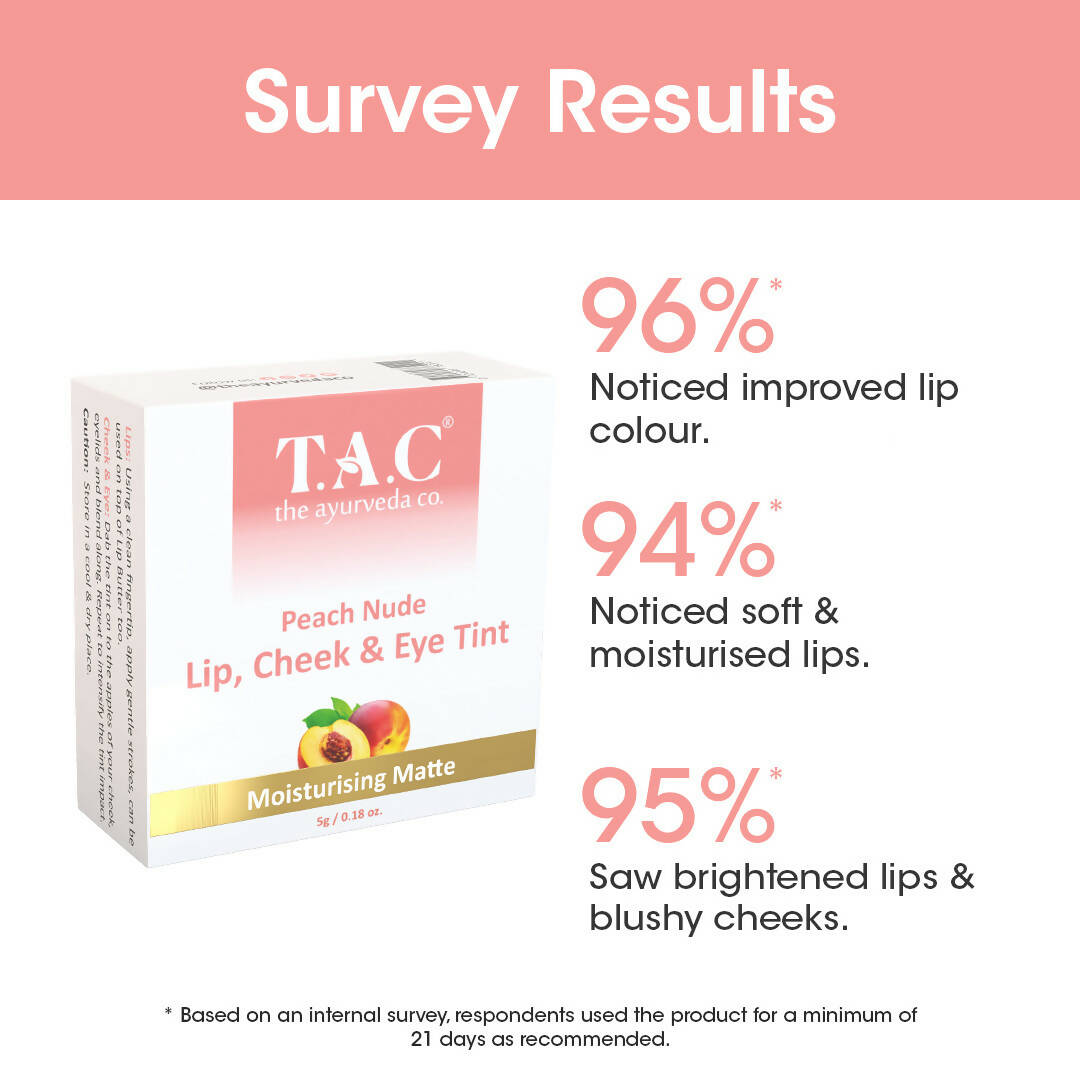 T.A.C - The Ayurveda Co. Peach Nude Lip, Cheek & Eye Tint
