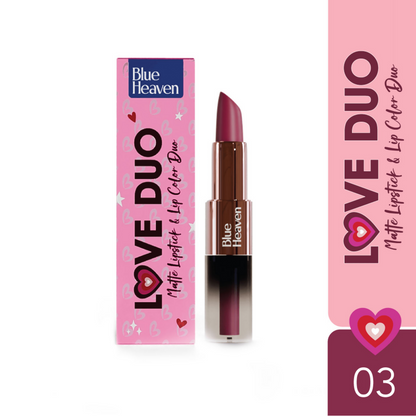 Blue Heaven Love Duo 2 In 1 Dual Sided Lipstick - 03