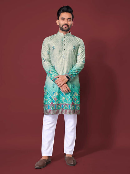 Anaita Light Green Multi Colour Kurta