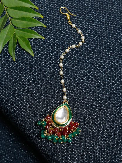 Kundan Maang Tikka - Ruby Raang