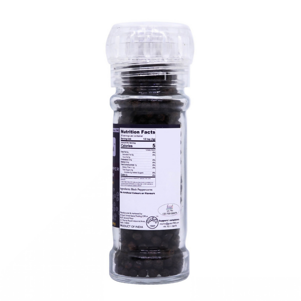 Tassyam Organics Black Pepper Grinder Bottle