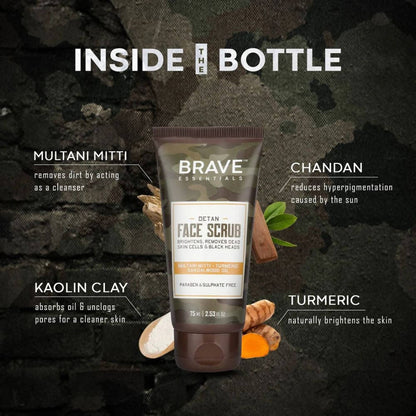 Brave Essentials De-Tan Face Scrub