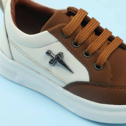 Tiny Bugs Boys Lace Up Casual Shoes - Brown