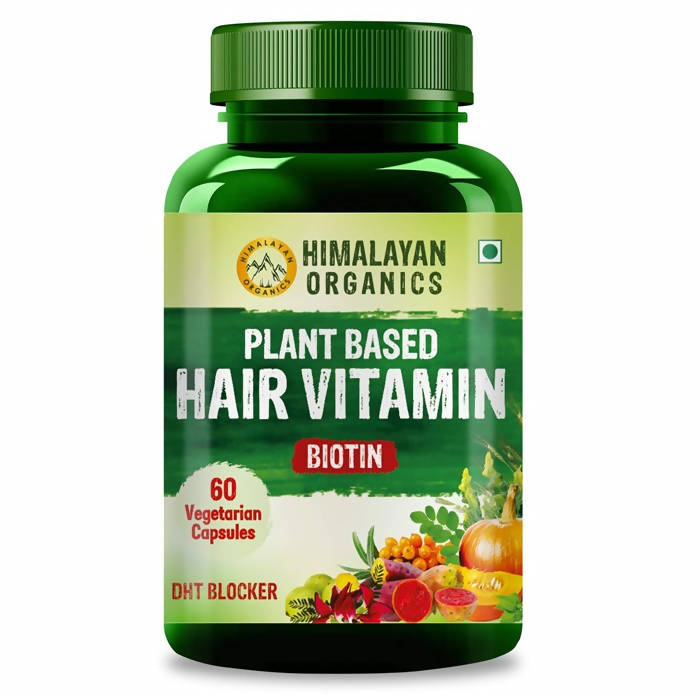 Himalayan Organics Plant Based Hair Vitamin Biotin Vegetarian Capsules