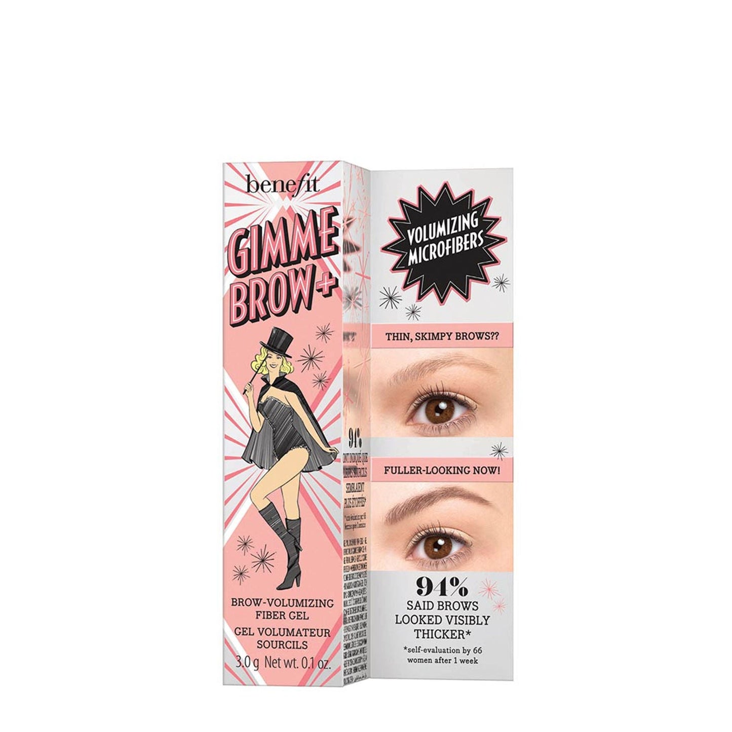 Benefit Cosmetics Gimme Brow+ Brow-Volumizing Fiber Gel - 3.5 Warm Auburn Brown
