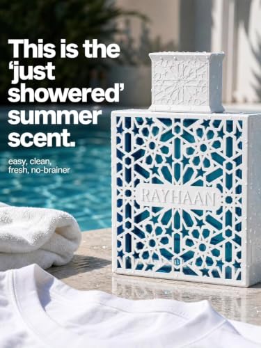 RAYHAAN AZUL Eau de Parfum-Luxury Perfume, Geometric Islamic Pattern Design