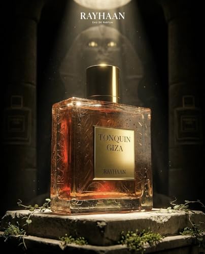 RAYHAAN Tonquin Giza Eau de Parfum, Fragrance, Gold Cap, Textured Glass Bottle