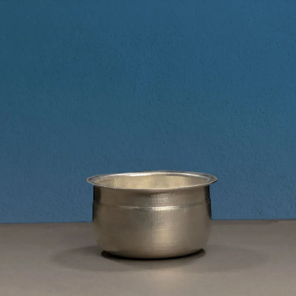 Zishta Eeya Chombu Pure Tin Vessel Kinnam Shape Handcrafted