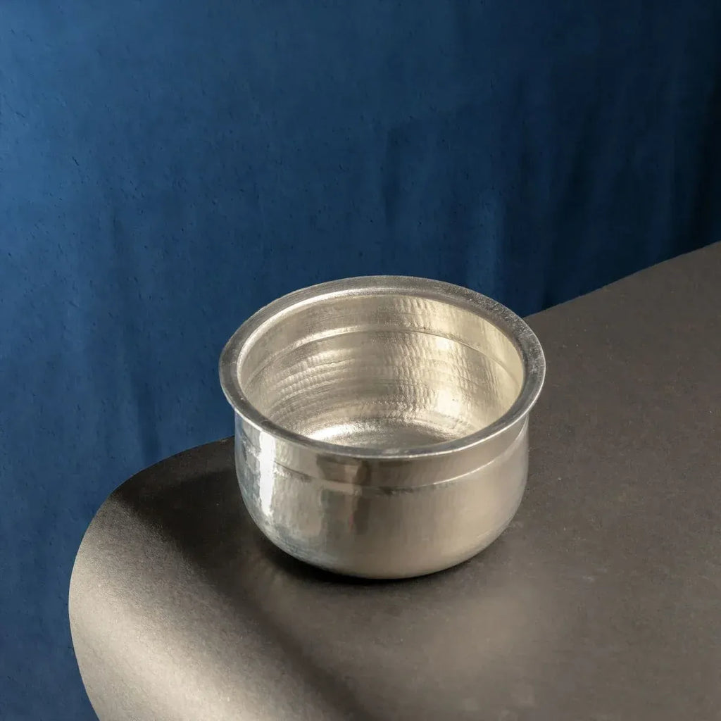 Zishta Eeya Chombu Pure Tin Vessel Kinnam Shape Handcrafted