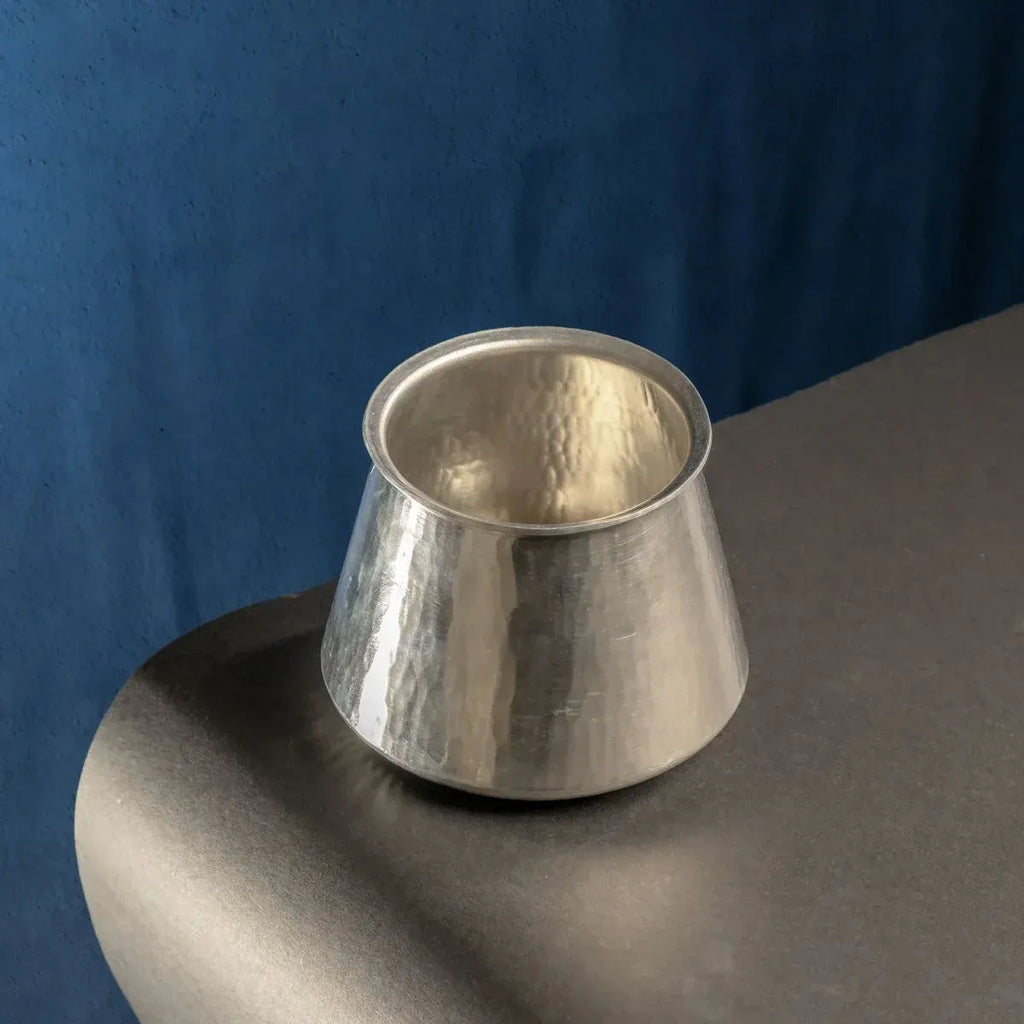 Zishta Eeya Chombu Pure Tin Vessel Vennathazhi Shape Handcrafted