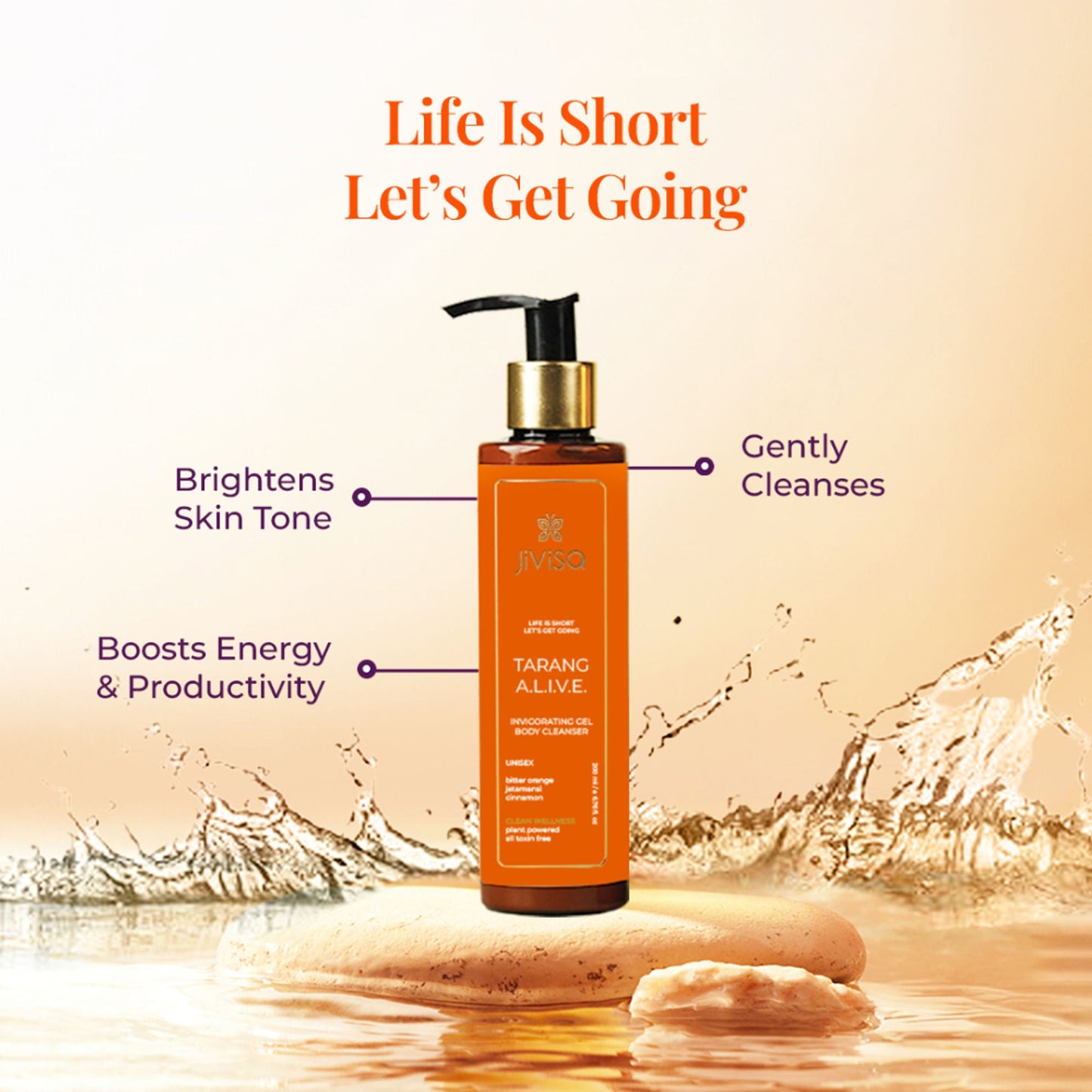 JiViSa Tarang Alive Invigorating Gel Body Cleanser