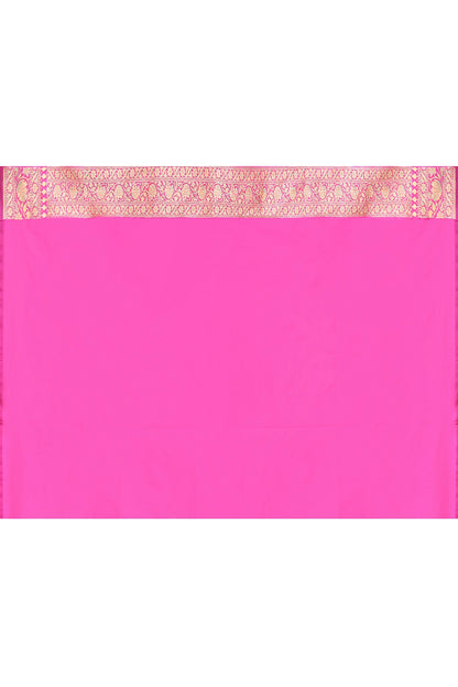 Joban Fashion Pink Soft Pure Handloom Banarasi Silk Saree