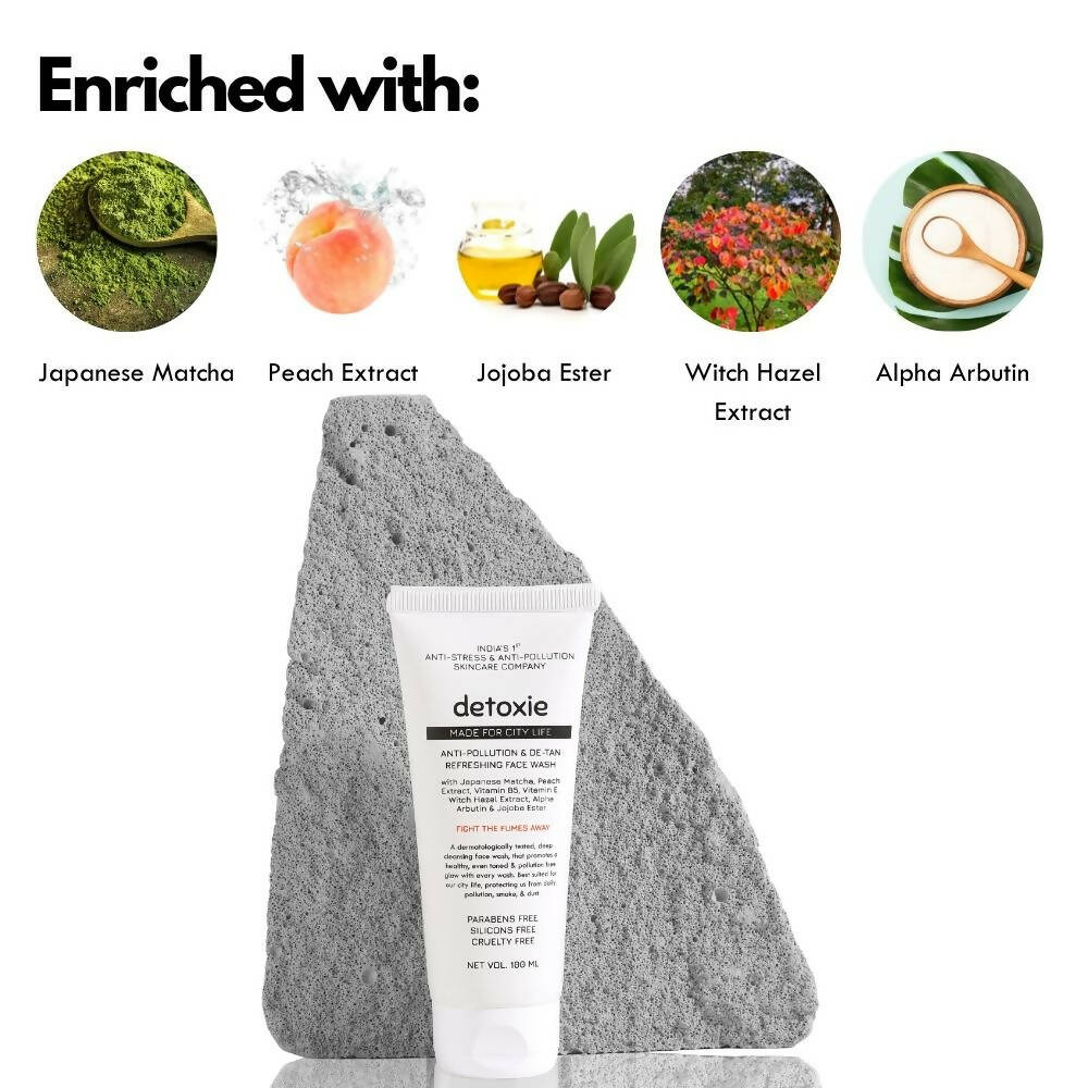 Detoxie Anti-Pollution & De-Tan Refreshing Face Wash - 100 ml