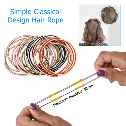 Bronson Professional Elastic Hair Rubber Bands Hair Ties Soft Stretchable Twin Colour