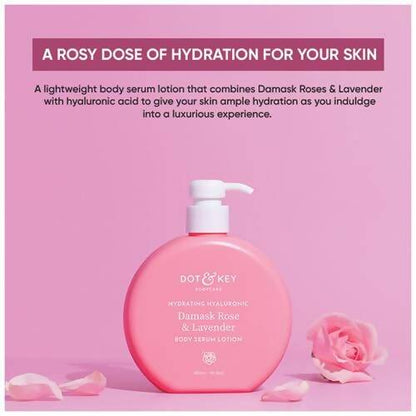 Dot & Key Hydrating Hyaluronic Damask Rose & Lavender Body Serum Lotion