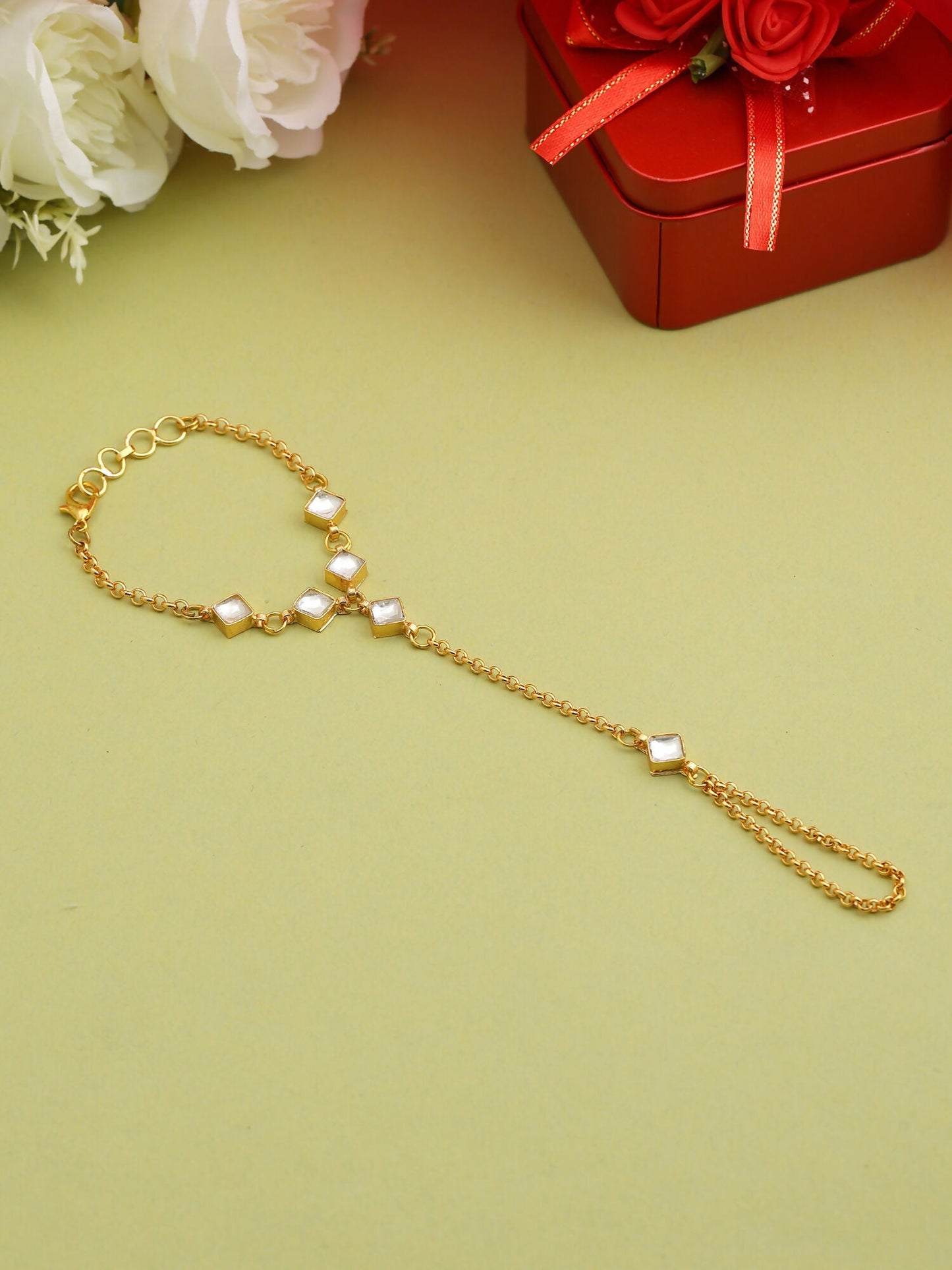 Ruby Raang Noor Minimal Gold Hand Chain