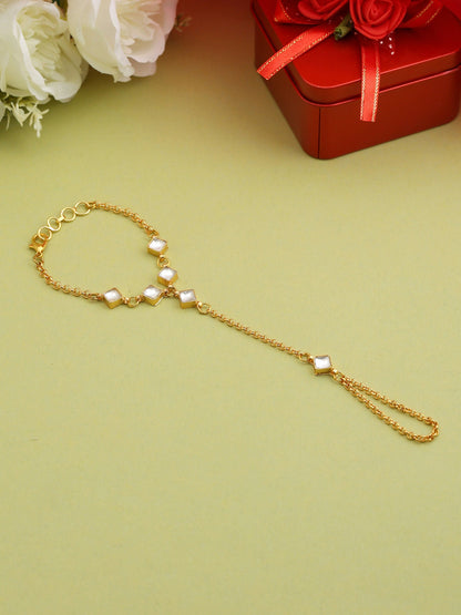 Ruby Raang Noor Minimal Gold Hand Chain