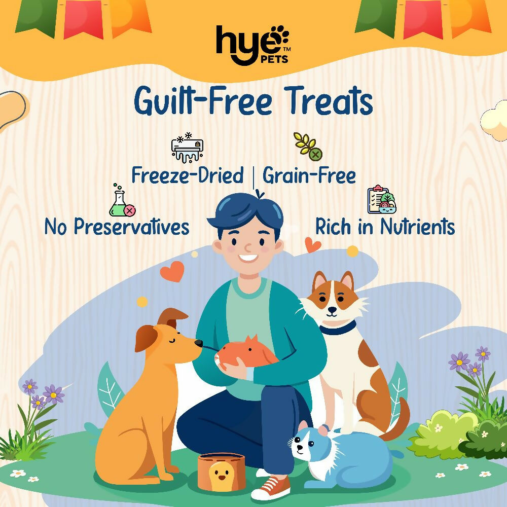 Hye Pets Super Treats For Super Pets – Freeze Dried Treats Made With Goat Milk, Strawberry & Banana