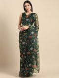 Sangria Women Floral Printed Saree with Blouse Piece