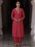 Anayna V-Neck Sequinned Straight Kurta With Trousers