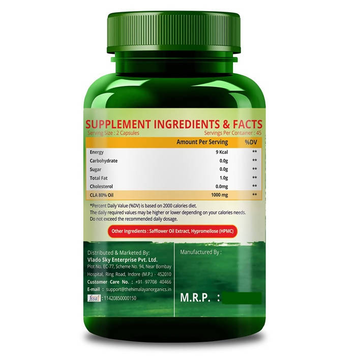 Himalayan Organics Plant Based CLA 1000 Capsules - 90 caps