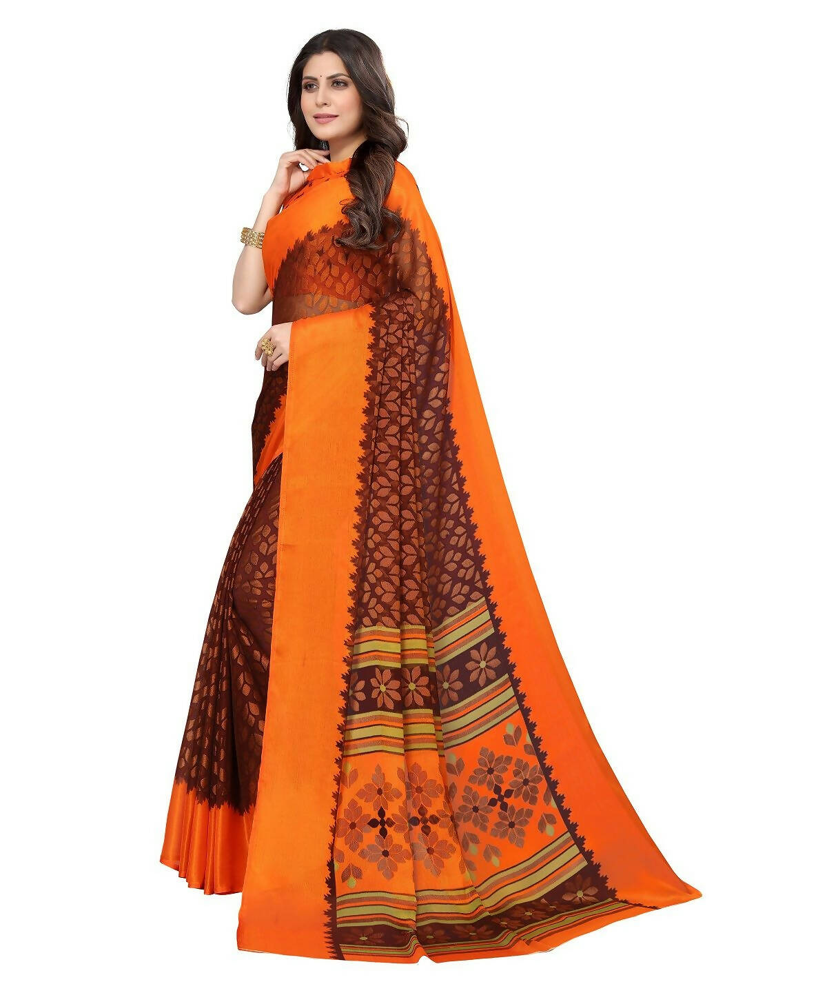 Vamika Maroon Chiffon Brasso Bollywood Style Woven Saree (ALIZA MAROON)