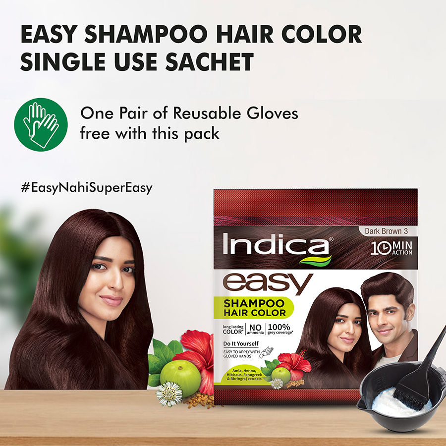 Indica Easy Hair Color Dark Brown - 25 ml