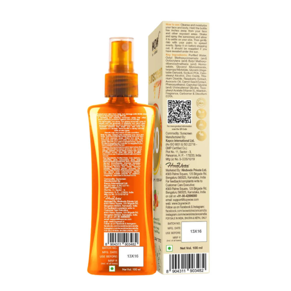 Wow Skin Science UV Sunscreen Spray SPF 50 - 100 ml