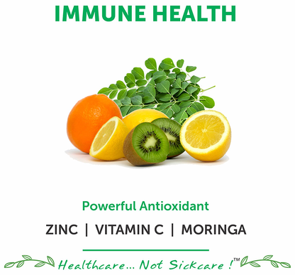 Bliss Welness Immune Health Zinc Vitamin C + Moringa Veg Tablet
