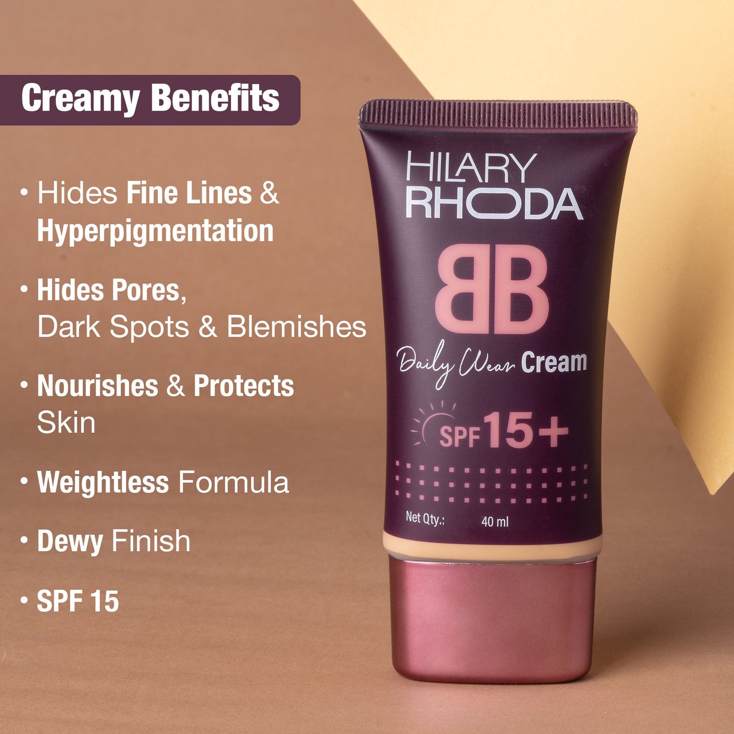 Hilary Rhoda BB Cream With SPF 15 - Golden Beige 04 - Shell White 01