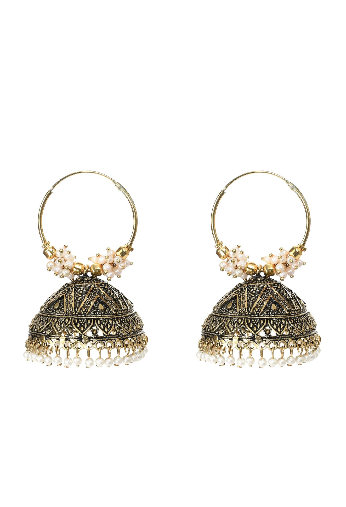 Mominos Fashion Johar Kamal Latest Designer Golden Color Jhumkas